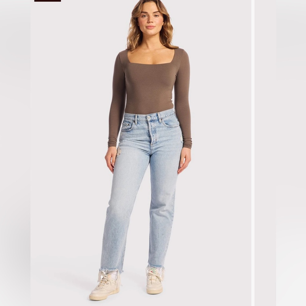 Nuuds Long Sleeve Square Neck Bodysuit